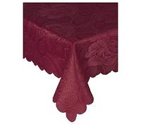 Emma Barclay Damask Rose - Jacquard Table Cloth in Wine - 52x70 (132x178cm)