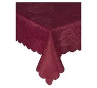 Emma Barclay Damask Rose - Jacquard Table Cloth in Wine - 60x84 (152x213cm)