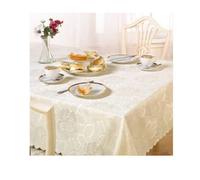 Emma Barclay Damask Rose Tablecloth, Cream, 50 X 70 Inch