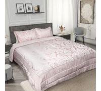 Emma Barclay Duchess - Embellished Jacquard Quilted Bedspread Set in Blush Pink - To Fit Double/King