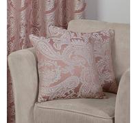Emma Barclay Duchess - Jacquard Cushion Cover in Blush Pink - 17x17 (43x43cm)