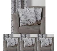 Emma Barclay Duchess - Jacquard Cushion Cover in Silver - 17x17 (43x43cm) (Pack of 4)