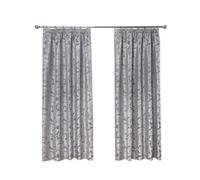 Emma Barclay Duchess Lined Pencil Pleat Curtains, Silver - 90 X 72 Inch Pair
