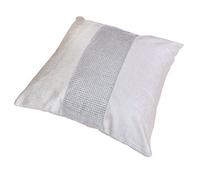 Emma Barclay Eclat - Diamante Panel Velvet Cushion Cover in Mink - 22x22 (50x50cm)