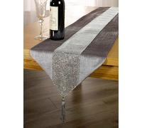 Emma Barclay Eclat - Diamante Table Runner in Silver - 13x90 (33x228cm)