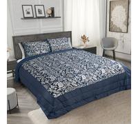Emma Barclay Eden - Embellished Jacquard Quilted Bedspread Set in Navy - To Fit Double/King