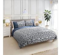 Emma Barclay Eden - Embellished Jacquard Duvet Set in Navy - Super King