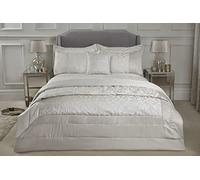 Eden - Embellished Jacquard Quilted Bedspread Set in Cream - TJ Hughes