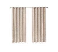Emma Barclay Eden Eyelet Lined Curtains - Ornate Damask Jacquard Ring Top Curtains for Living Room & Bedroom - Softens Daylight & Adds Privacy (Cream, W 46" x L 72" (2 Panels))