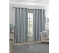 Emma Barclay Eden Lined Eyelet Curtains, Duck Egg Blue - 66 X 72 Inch Pair