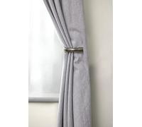 Emma Barclay, Full Stop - Pair of Holdaback Tiebacks with End Finials in Black Silk - 20cm