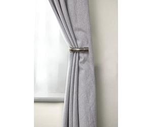 Emma Barclay, Full Stop - Pair of Holdaback Tiebacks with End Finials in Black Silk - 20cm