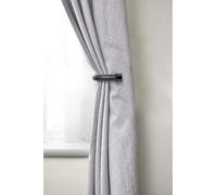 Emma Barclay, Full Stop - Pair of Holdaback Tiebacks with End Finials in Matt Black - 20cm