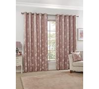 Emma Barclay Blossom - Lined Eyelet Jacquard Curtains in Blush Pink - Width 90 x Drop 90" (228 x 228cm)