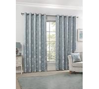 Emma Barclay - Fully Lined Curtains for Bedroom Living Room Jacquard Eyelet Two panel Floral Curtains Blossom Collection (66” x 54” Inch)(Colour)