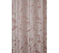 Emma Barclay - Fully Lined Curtains for Bedroom Living Room Jacquard Pencil Pleated Two Panel Paisley Damask Curtains Duchess Collection (66” x 90” Inch)(Blush Pink)