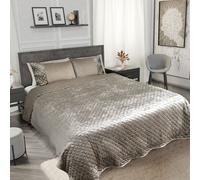 Emma Barclay Glamour Bedspread Set, Mink (Quilted Sequin Design)