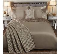 Glamour - Quilted Sequin Velvet Bedspread Set in Mink - TJ Hughes