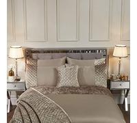 Emma Barclay Glamour - Quilted Sequin Velvet Duvet Set in Mink - Double Bed