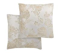 Emma Barclay Grace - Floral Jacquard Cushion Cover in Natural - 17x17 (43x43cm)