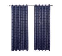 Emma Barclay Hartford Blackout Thermal Eyelet Curtains, Navy Blue - 66 X 72 Inch Pair