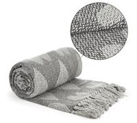 Emma Barclay Heart 100% Recycled Cotton Throw, Charcoal - 229 X 254 Cm