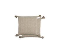 Emma Barclay Herringbone Filled Cushion, Natural - 43 X 43 Cm