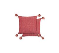 Emma Barclay Herringbone Filled Cushion, Red - 43 X 43 Cm
