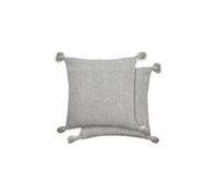 Emma Barclay Herringbone Filled Cushion, Silver - 43 X 43 Cm