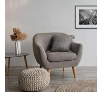 Emma Barclay Herringbone - Recycled Cotton Cushion Cover (Black)