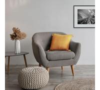 Emma Barclay Herringbone - Recycled Cotton Cushion Cover (Ochre Yellow)