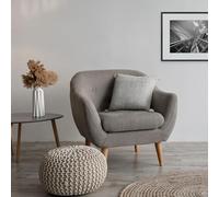Emma Barclay Herringbone - Recycled Cotton Cushion Cover (Silver)