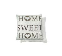Emma Barclay Home Sweet Jacquard Design Filled Cushion, Beige - 43 X 43 Cm