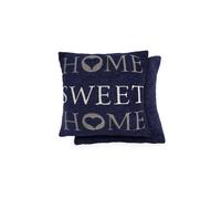 Emma Barclay Home Sweet Jacquard Design Filled Cushion, Navy - 43 X 43 Cm