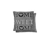 Emma Barclay Home Sweet Jacquard Design Filled Cushion, Silver - 43 X 43 Cm