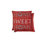 Emma Barclay Home Sweet Jacquard Design Filled Cushion, Terracotta - 43 X 43 Cm