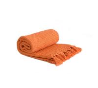 Emma Barclay Honeycomb Throw 50 x 60 Burnt Orange, 100% Cotton, 50x60