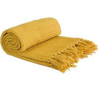Throw Blanket for Sofas Bed Runner Honeycomb Waffle Soft Cotton Honeycomb