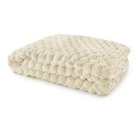 Emma Barclay Lush Luxurious Faux Rabbit Fur Throw For Sofa Blanket Cream 127X152Cm