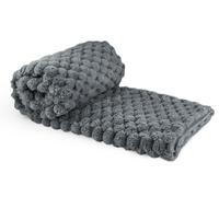 Emma Barclay Lush Luxurious Fluffy Faux Rabbit Fur Throw Blanket (Charcoal Grey, 50x60 (127x152cm))