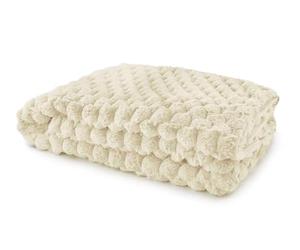 Emma Barclay Lush Luxurious Fluffy Faux Rabbit Fur Throw Blanket (Cream, 50x60 (127x152cm))