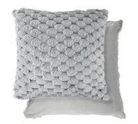 Emma Barclay Lush Luxury Faux Rabbit Fur Cushion Cover (Silver)