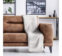 Emma Barclay Luxury Faux Mink Fur Throw 200 X 240Cm Silver/grey