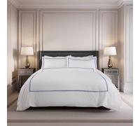 Emma Barclay Mayfair - Embroidered Duvet Set with Oxford Pillowcase in Navy - Single Bed