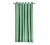 Emma Barclay Midnight Blackout Thermal Velvet Eyelet Door Curtain, Green - 66 X 84 Inch Single Panel
