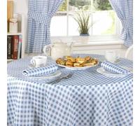 Emma Barclay Molly - Gingham Table Cloth in Blue - 63" (160cm) Round