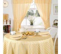 Emma Barclay Molly - Gingham Table Cloth in Lemon - 63" (160cm) Round