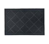 Emma Barclay Non Slip Easy Care Absorbant Door Mat Rug (60x40cm) (Black Cross Hatch)