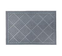 Emma Barclay Non Slip Easy Care Absorbant Door Mat Rug (60x40cm) (Grey Cross Hatch)
