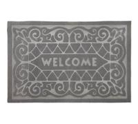Emma Barclay Non Slip Easy Care Absorbant Door Mat Rug (60x40cm) (Grey Welcome)